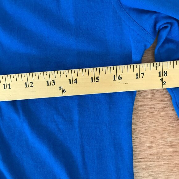 Umberto Ginocchietti 100% Wool Top Women Size 40 Blue Button Up Long Sleeve - Picture 10 of 13